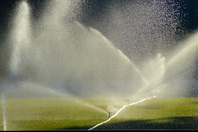lawn irrigation, lawn sprinkler, football pitch, in the morning, early, mood, early in the morning, atmospheric, the atmosphere, morning mood, nature, landscape, meadow, light, the shade, grass, green, irrigation, boltzplatz, irrigation, irrigation, irrigation, irrigation, irrigation. What the EPA WaterSense program means for native yard watering