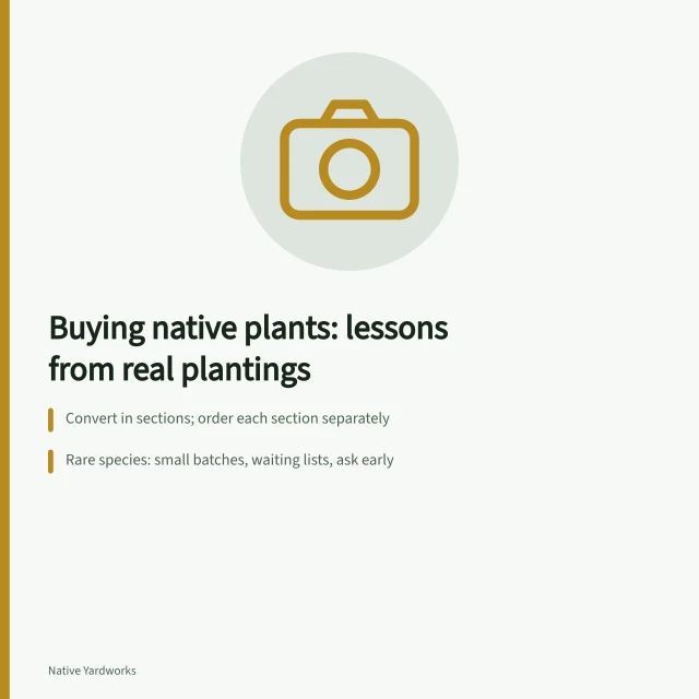 Card on native plant sourcing lessons: section orders, rare species, availability. Which part of native plant nurseries case studies really comes down to the relationship is the asset?