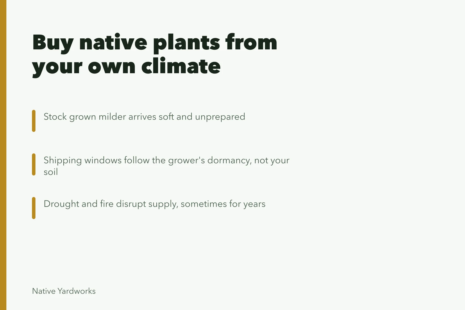 Field guide to native plant nurseries by region: fire seasons interrupt supply. Field guide to native plant nurseries by region: fire seasons interrupt supply
