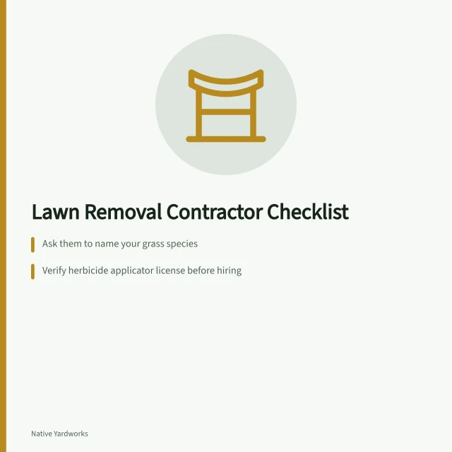Checklist for hiring a lawn removal contractor. Evidence checklist for lawn replacement contractor: ask what grass you have